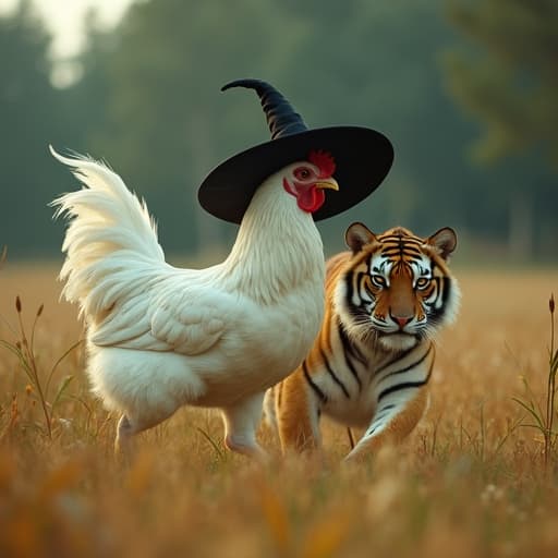  lucha contra un tigre en el campo