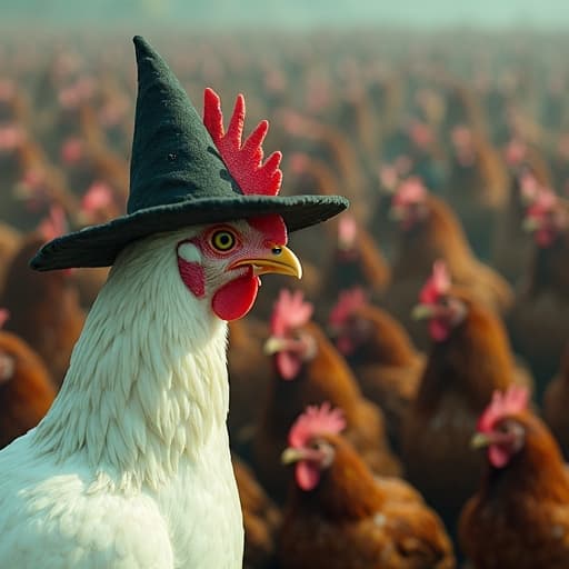  Brujilda llegó adonde habían cientos de gallinas mapuches que tenían atesorados en jaulas de oro sus huevos azules. Estaban dispuestas a luchar 