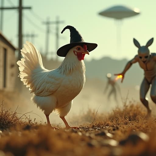 empieza a pelear con los extraterrestres 
