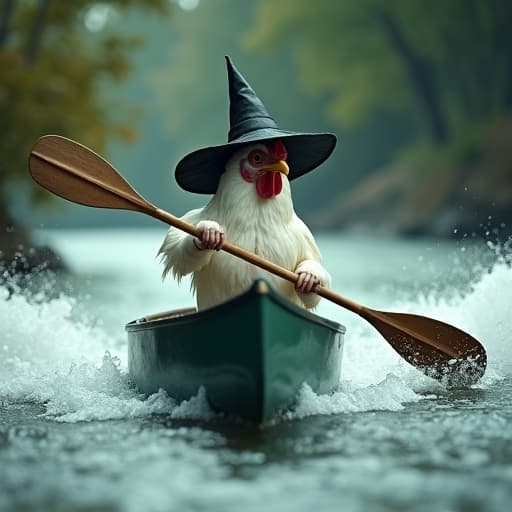 Sin un segundo que perder, se lanza al río en una canoa, remando con la fuerza de la desesperación.