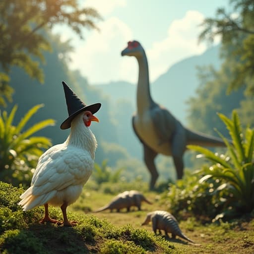 There are dinosaurs on the planet