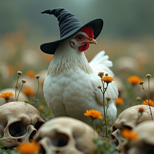 It's strange, but beautiful in a way. There are wildflowers blooming from their bonesflowers are sprouting from the skeletons